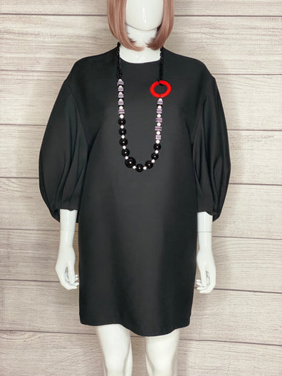 Oversized Black Mini Dress